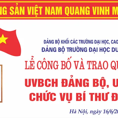 CÔNG BỐ VÀ TRAO QUYẾT ĐỊNH CHỈ ĐỊNH ỦY VIÊN BAN CHẤP HÀNH ĐẢNG BỘ, ỦY VIÊN BAN THƯỜNG VỤ  VÀ CHỨC VỤ BÍ THƯ ĐẢNG ỦY TRƯỜNG ĐH DƯỢC HÀ NỘI